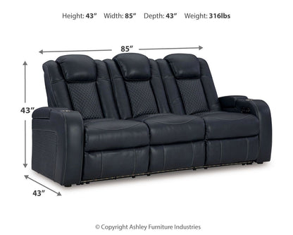 Fyne-dyme - Power Reclining Sofa With Adj Headrest by Ashley – view 3