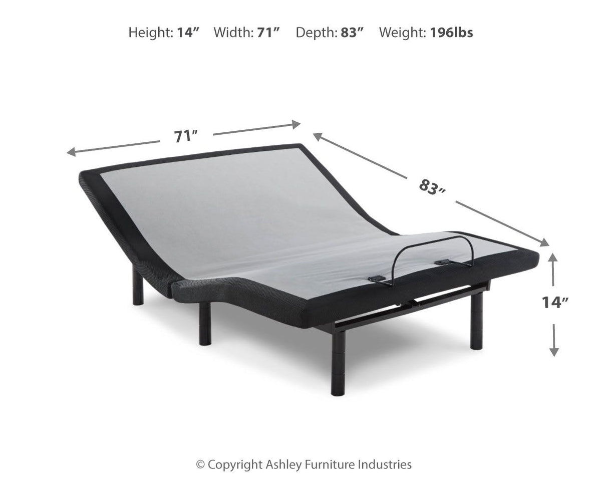 Head-Foot Model Best - Cal King Adjustable Base - Head, Neck & Foot - Black by Ashley – view 2