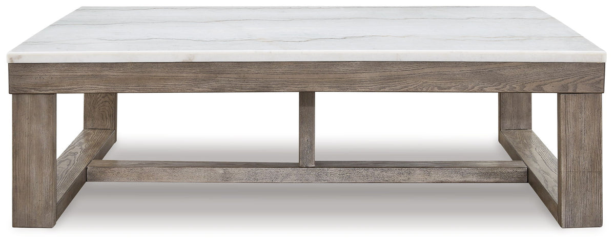Loyaska - Rectangular Cocktail Table - Brown / Ivory by Ashley – view 2