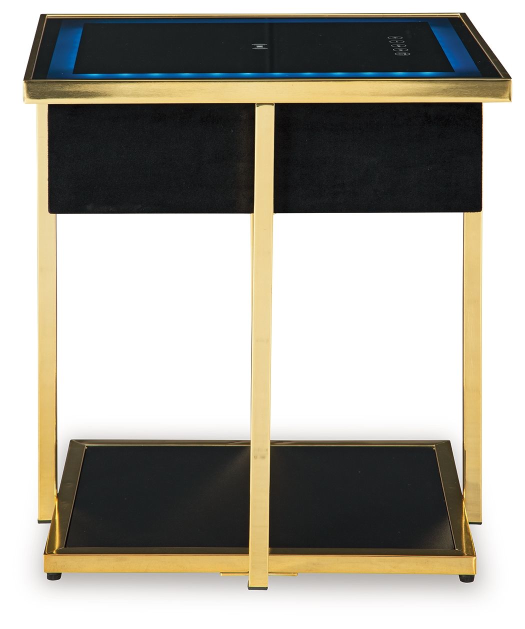 Rexwell - Accent Table With Speaker - Black / Gold Finish by Ashley – view 2