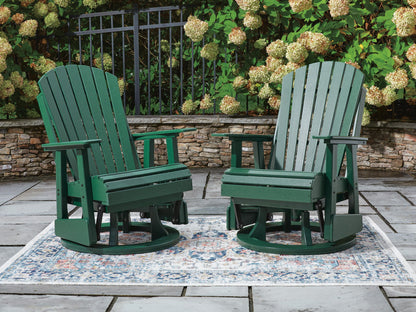 Shell Beach - Swivel Glider Chair - Green by Ashley – view 2