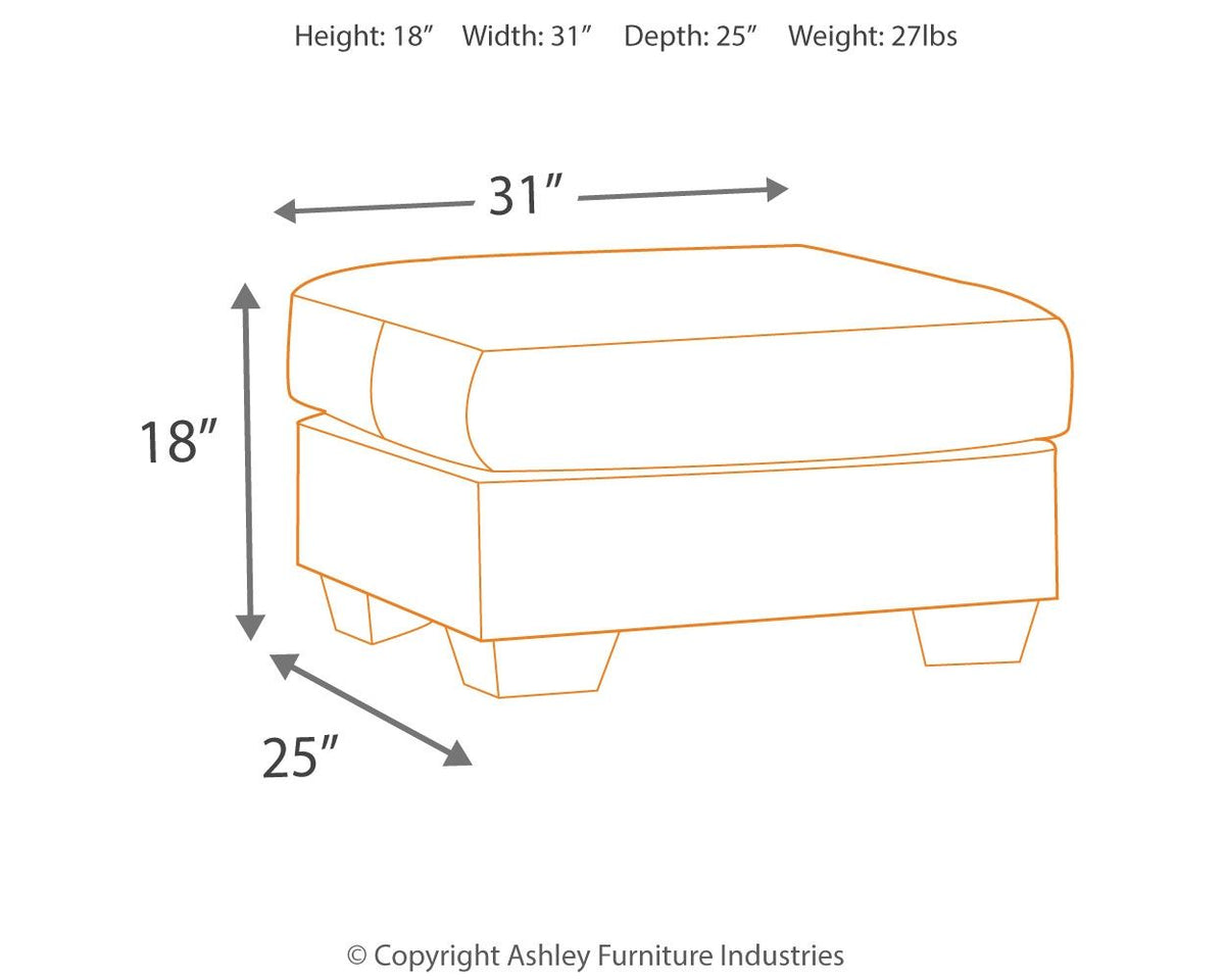 Darcy - Ottoman by Ashley – view 4