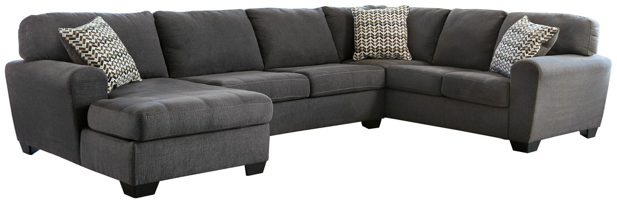 Ambee - Left Arm Facing Corner Chaise 3 Pc Sectional - Slate – Stationary Sectionals