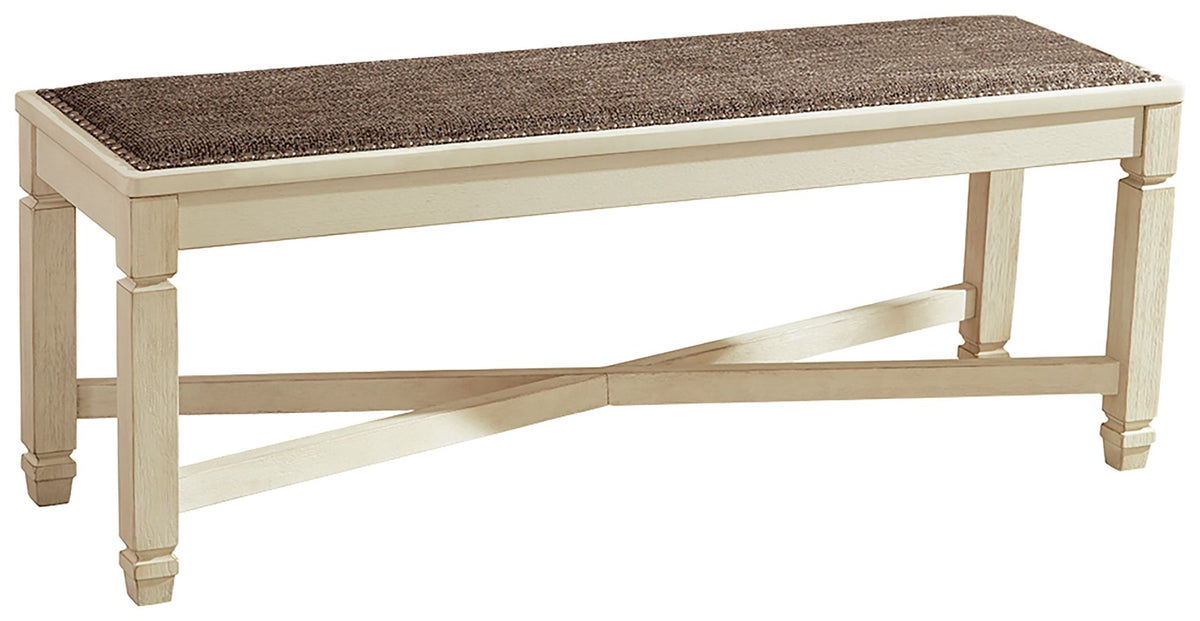 Bolanburg - Large UPH Dining Room Bench - Beige by Ashley – Upholstered Benches