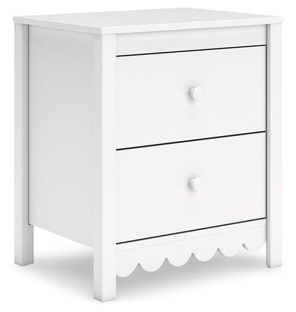 Hallityn - Two Drawer Night Stand - White by Ashley – Nightstands