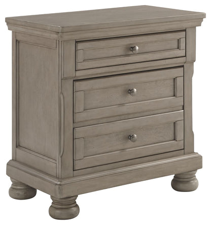 Lettner - Two Drawer Night Stand - Light Gray by Ashley – Accent Nightstands