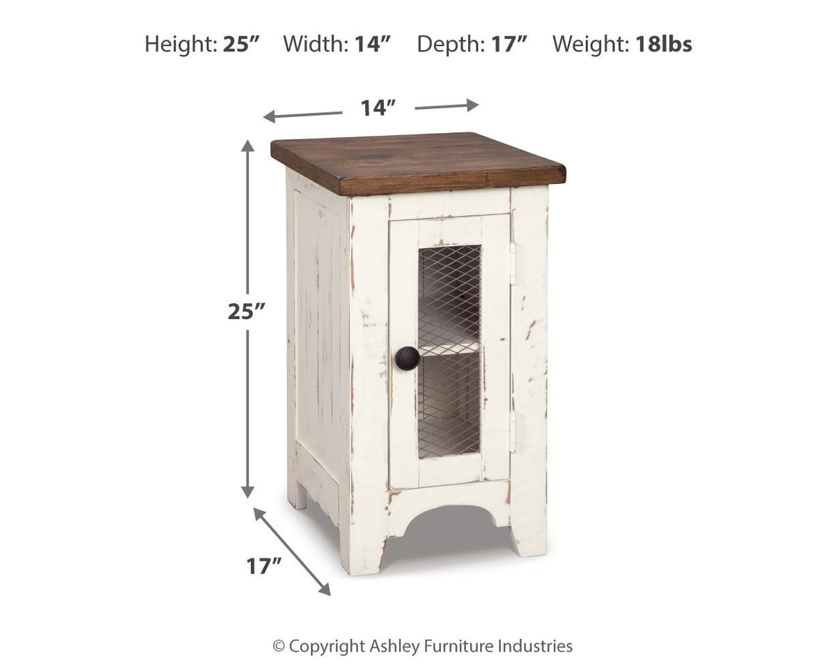Wystfield - Chair Side End Table - White / Brown by Ashley – view 2