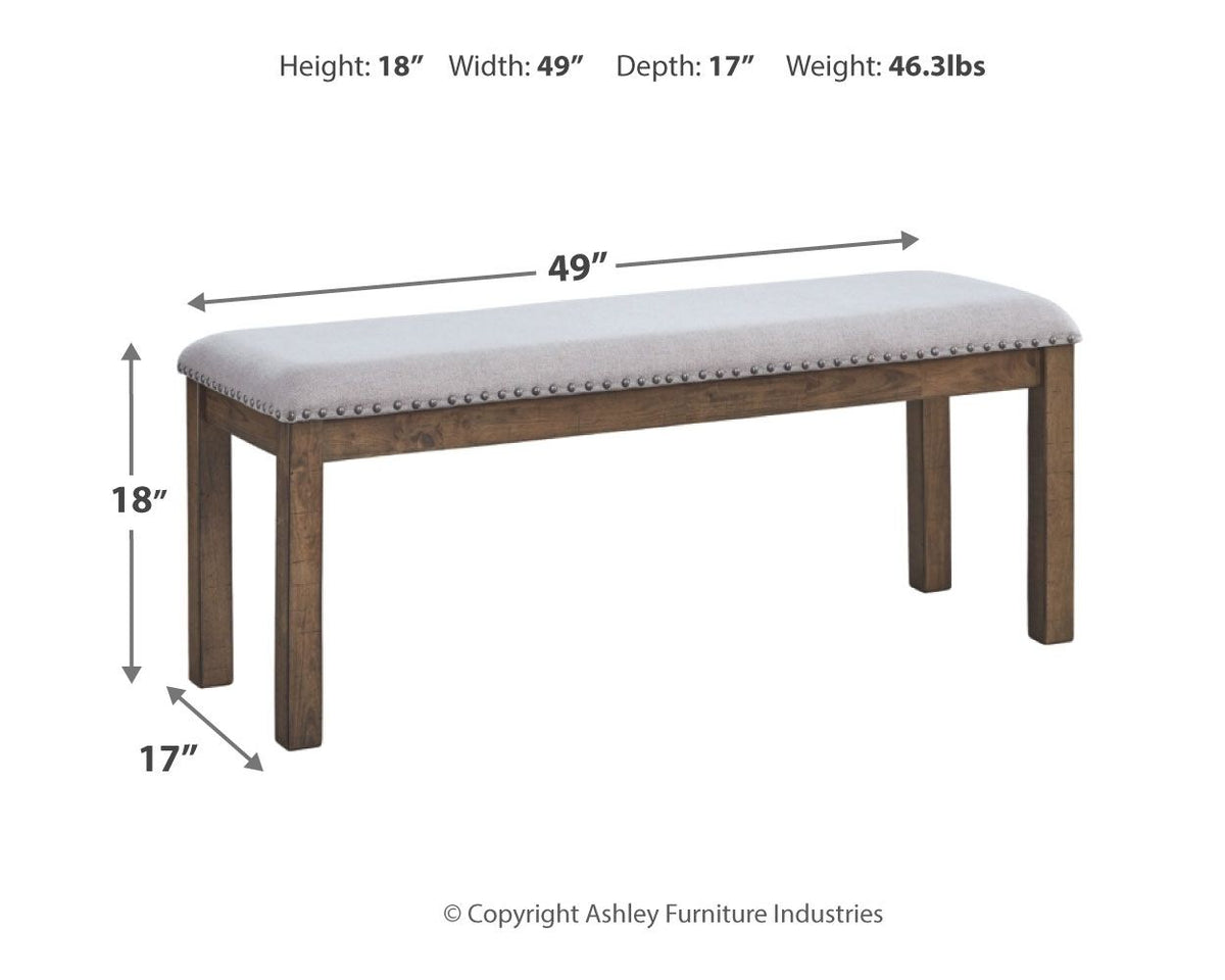 Moriville - Upholstered Bench - Beige by Ashley – view 2