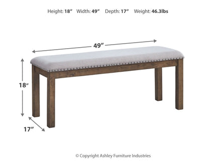 Moriville - Upholstered Bench - Beige by Ashley – view 2