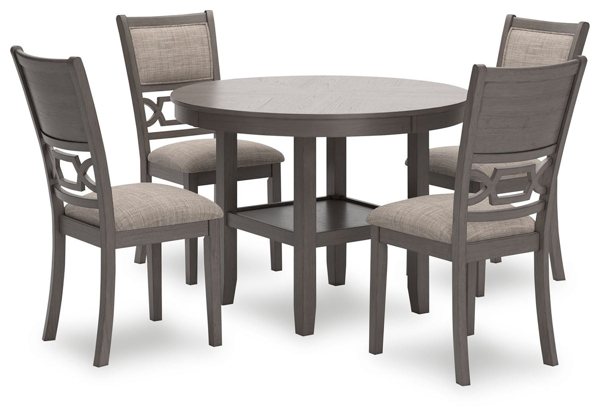 Wrenning - Dining Room Table Set (Set of 5) - Gray by Ashley – 5 Piece Dining Room Sets