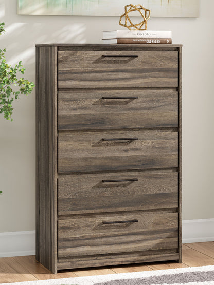 Elbrim - Five Drawer Chest - Brown by Ashley – view 2