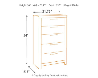 Derekson - Five Drawer Chest - Multi Gray – view 2