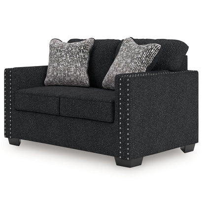 Jasmine Peaks - Loveseat - Coal – view 2