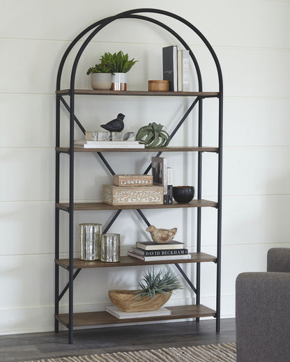 Galtbury - Bookcase - Brown / Black by Ashley – view 2