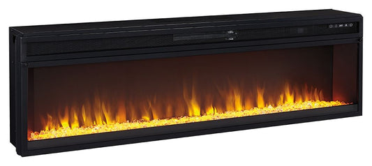 Entertainment Accessories - Wide Fireplace Insert - Black by Ashley – Fireplace Inserts