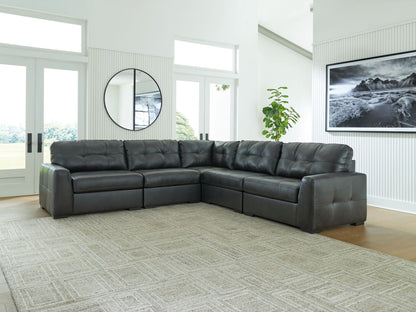 Brindley Pier - 5-Piece Sectional - Fog by Ashley – view 2