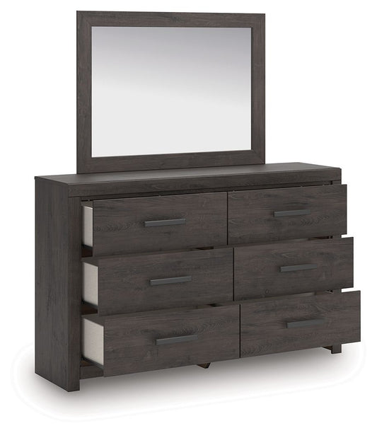 Prendonea - Dresser and Mirror - Charcoal by Ashley – view 2