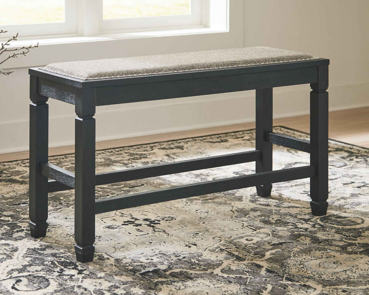 Tyler Creek - DBL Counter UPH Bench  - Antique Black by Ashley – view 2