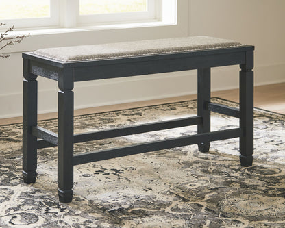Tyler Creek - DBL Counter UPH Bench  - Antique Black by Ashley – view 2