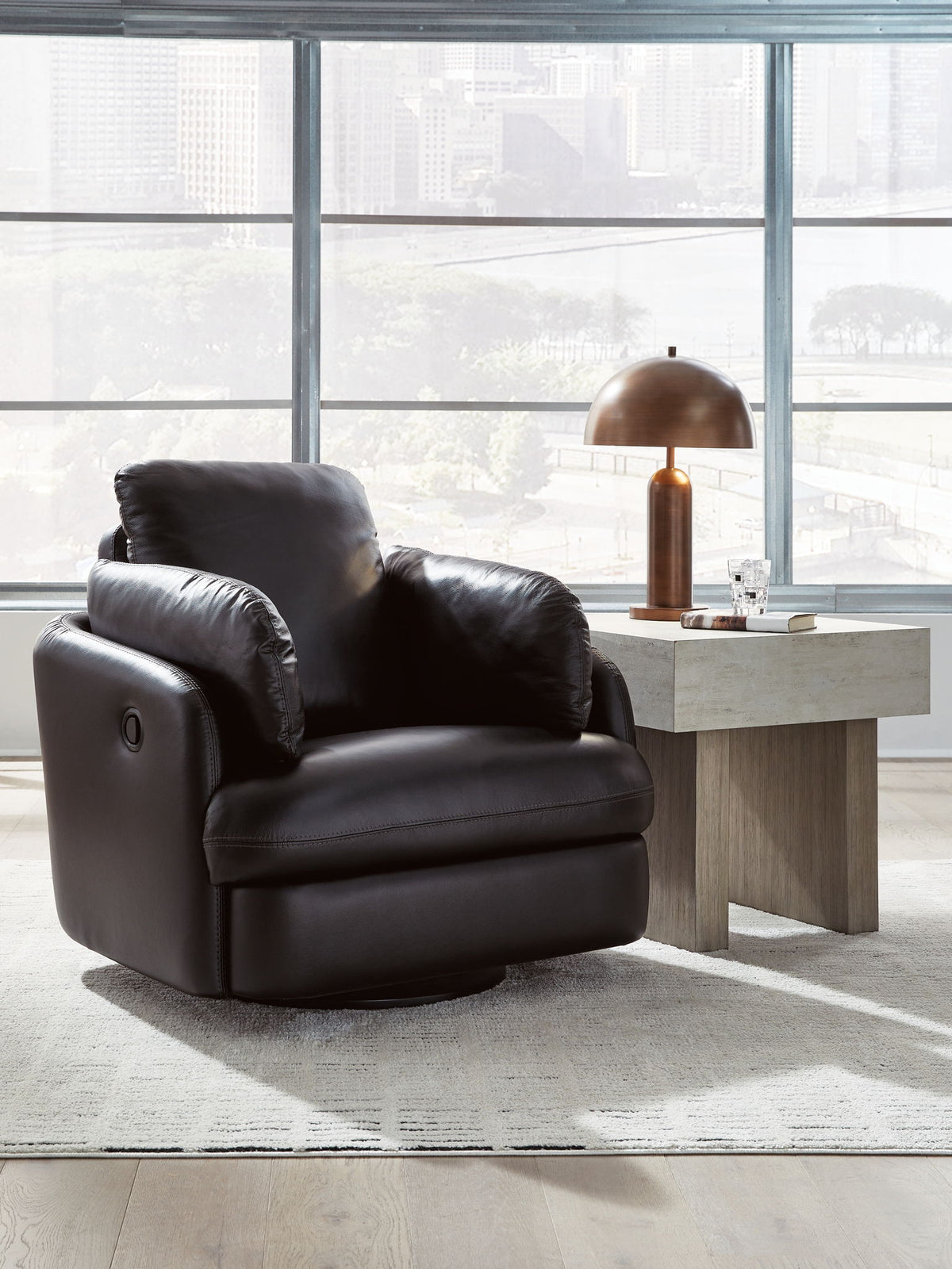 Modmax II - Swivel Glider Recliner - Black by Ashley – view 3