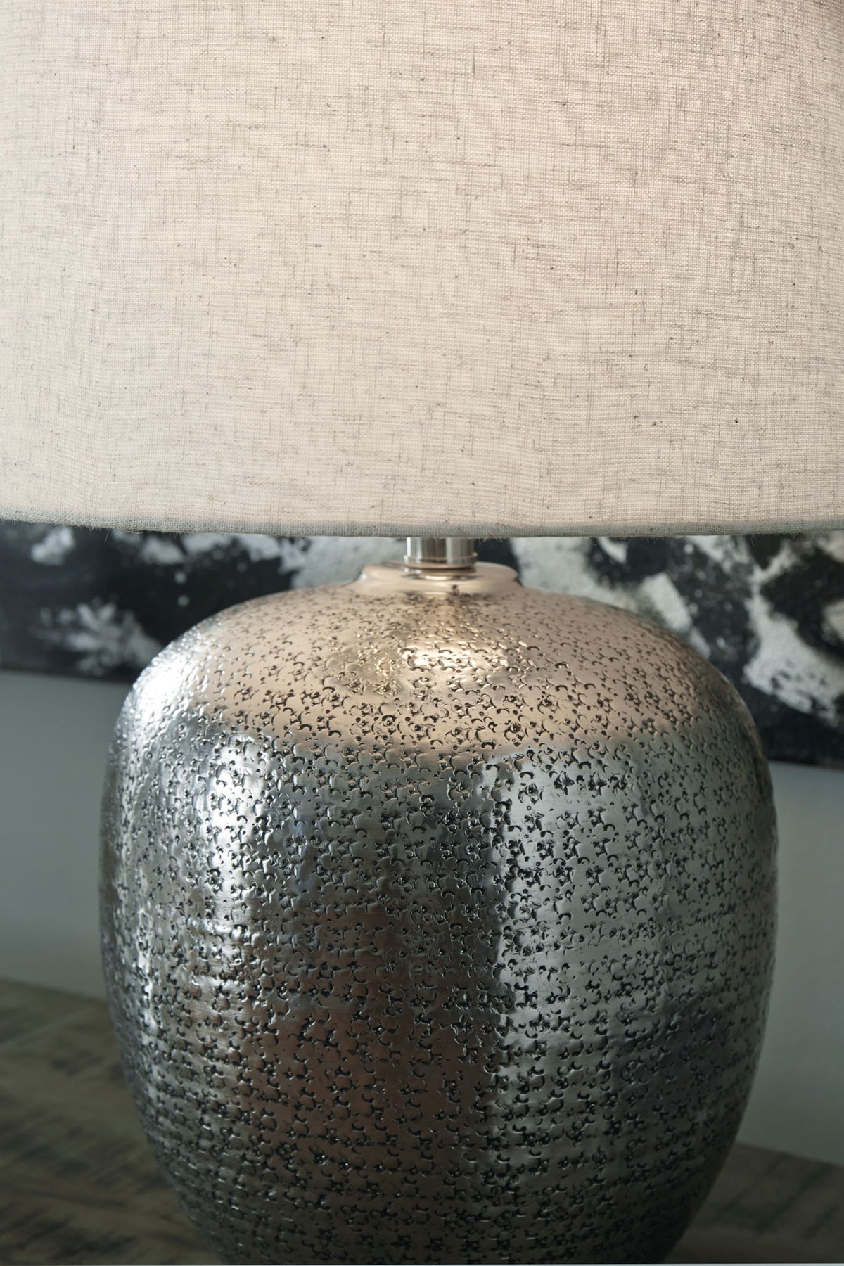 Magalie - Metal Table Lamp - Antique Silver Finish by Ashley – view 2