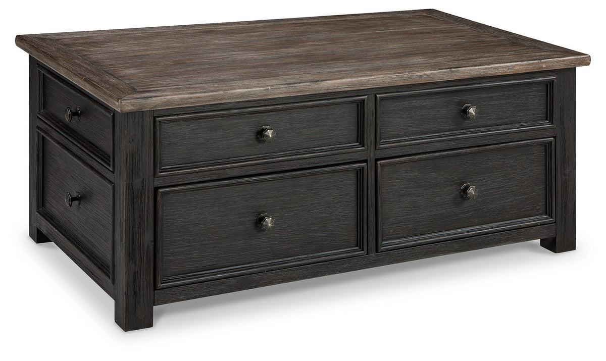 Tyler Creek - Lift Top Cocktail Table - Grayish Brown / Black by Ashley – Cocktail Tables