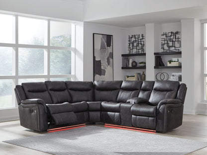 Sultan Meadow - 2-Piece Reclining Sectional - Carbon by Ashley – view 2