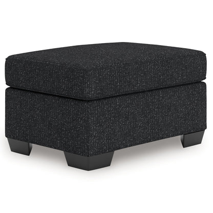 Jasmine Peaks - Ottoman - Coal – Upholstered Ottomans
