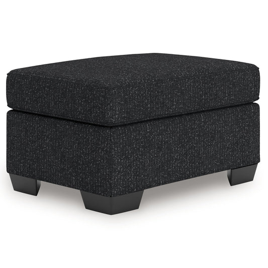 Jasmine Peaks - Ottoman - Coal – Upholstered Ottomans