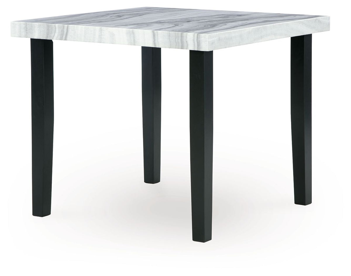 Mervannie - Square Dining Room Counter Table - Gray / Black by Ashley – Counter Tables