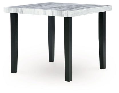 Mervannie - Square Dining Room Counter Table - Gray / Black by Ashley – Counter Tables