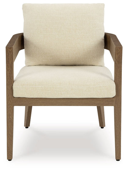 Serene Bay - Arm Chair With Cushion (Set of 2) - Dark Brown / White by Ashley – view 2