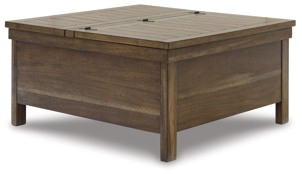 Moriville - Lift Top Cocktail Table - Grayish Brown by Ashley – Cocktail Tables