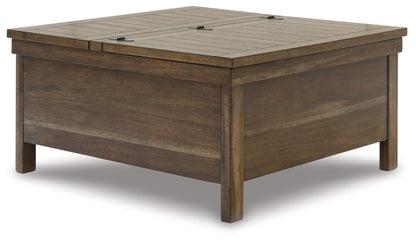 Moriville - Lift Top Cocktail Table - Grayish Brown by Ashley – Cocktail Tables
