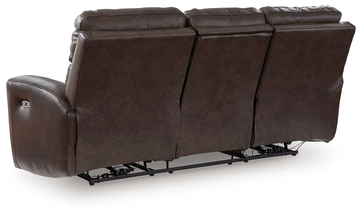 Crossplex - Power Reclining Sofa With Adjustable Headrest - Smoke by Ashley – view 2