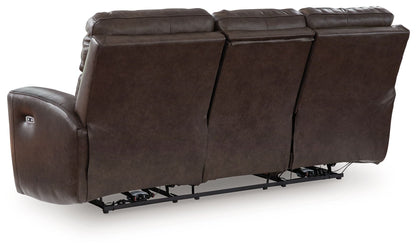 Crossplex - Power Reclining Sofa With Adjustable Headrest - Smoke by Ashley – view 2
