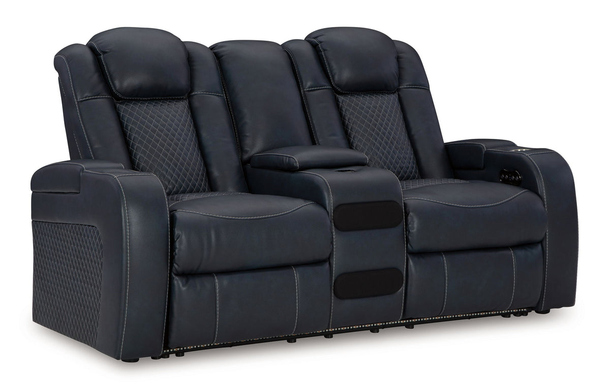 Fyne-dyme - Power Reclining Loveseat With Console/Adj Hdrst by Ashley – view 2