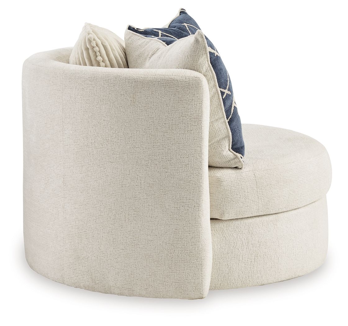 Padova - Swivel Accent Chair - Ivory by Ashley – view 2