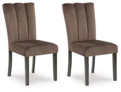 Jeshina - Dining Upholstered Side Chair (Set of 2) - Mocha by Ashley – Chair Sets