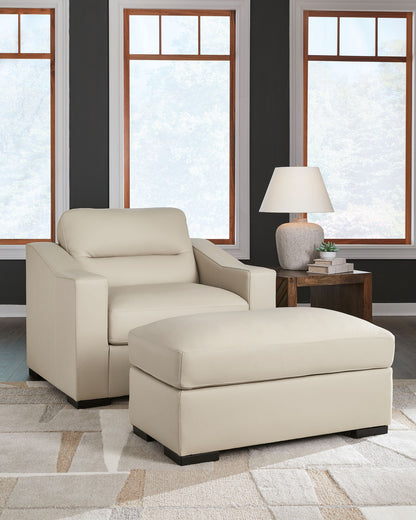 Treasure Trove - 2 Pc. - Chair And A Half, Ottoman - Almond by Ashley – Stationary Chair & Ottoman