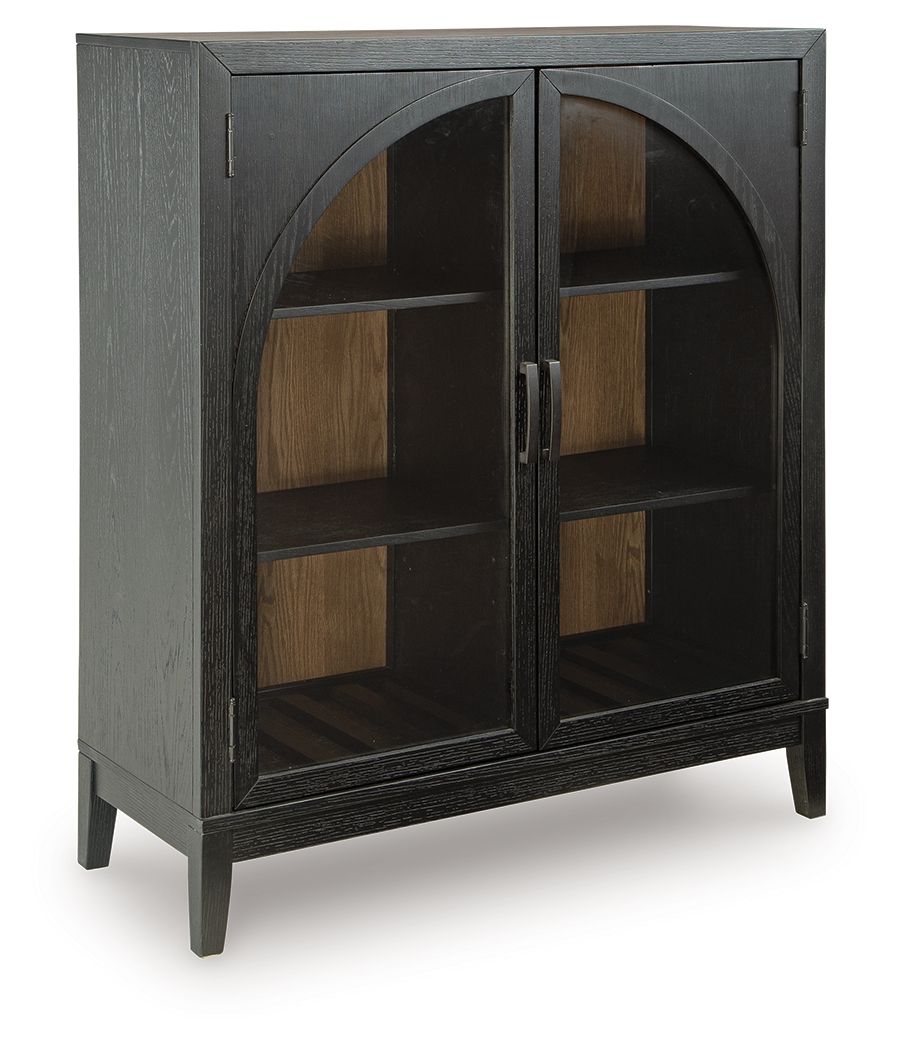 Armenleigh - Bar Cabinet - Black / Brown by Ashley – Wine Cabinets