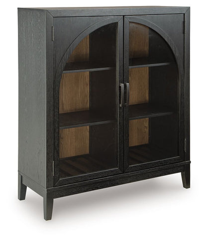 Armenleigh - Bar Cabinet - Black / Brown by Ashley – Wine Cabinets