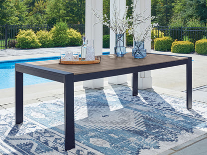 East Beach - Rectangular Dining Table With Umbrella Option - Blue by Ashley – view 2