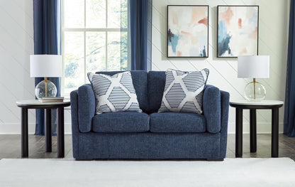 Evansley - Loveseat - Navy – view 2