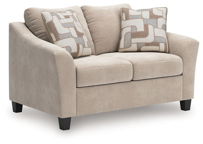 Willarae - Loveseat - Taupe – Stationary Loveseats