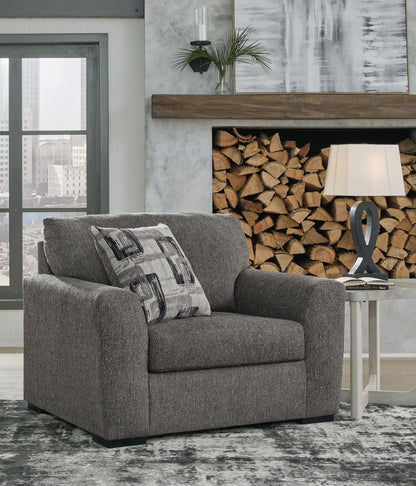 Gardiner - 2 Pc. - Chair And A Half, Ottoman - Pewter by Ashley – view 2