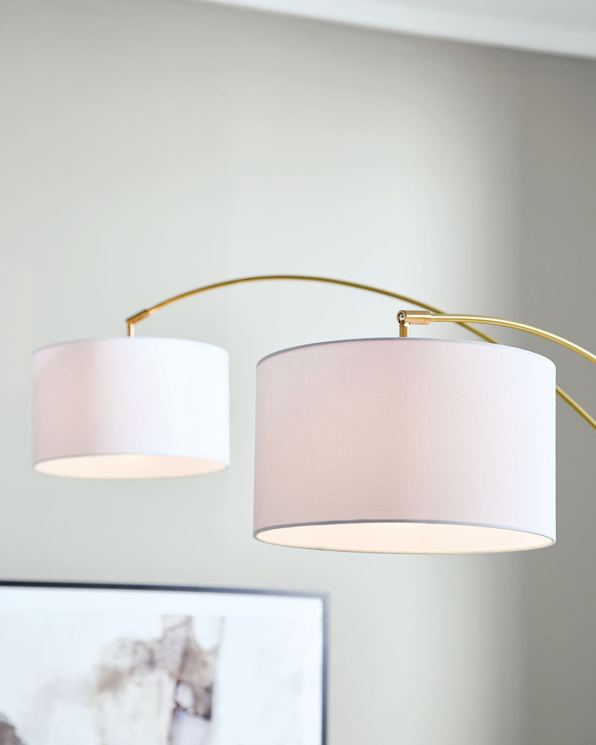 Valo - Metal Arc Lamp - Gold Finish by Ashley – view 2