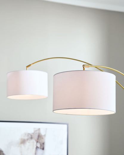 Valo - Metal Arc Lamp - Gold Finish by Ashley – view 2