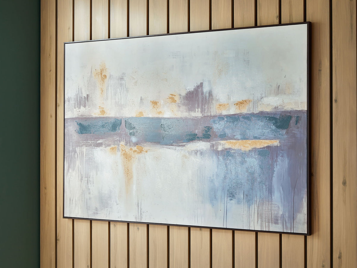 Gatesford - Wall Art - Blue / White / Tan by Ashley – view 2