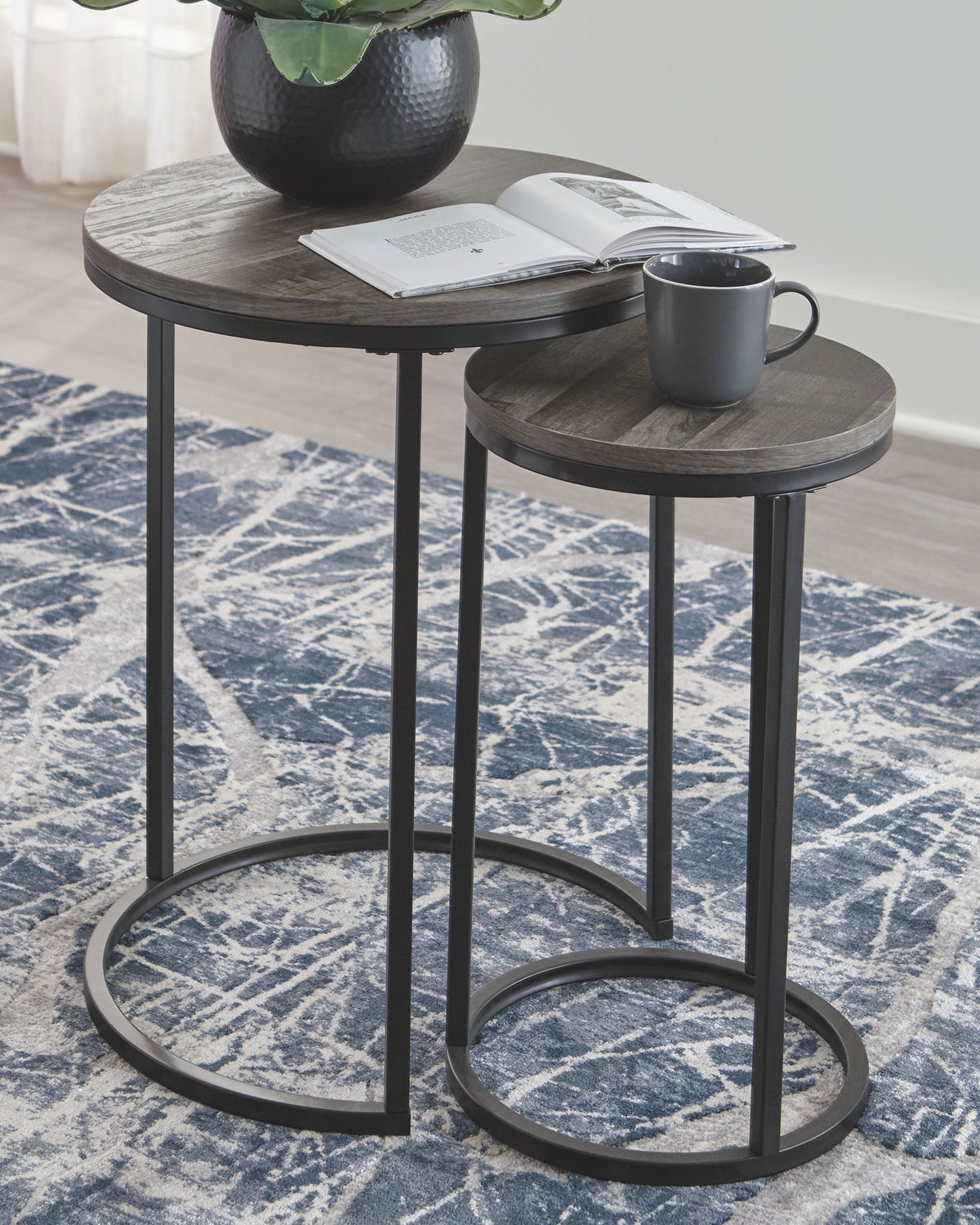 Briarsboro - Accent Table Set (Set of 2) - Black / Gray by Ashley – view 2